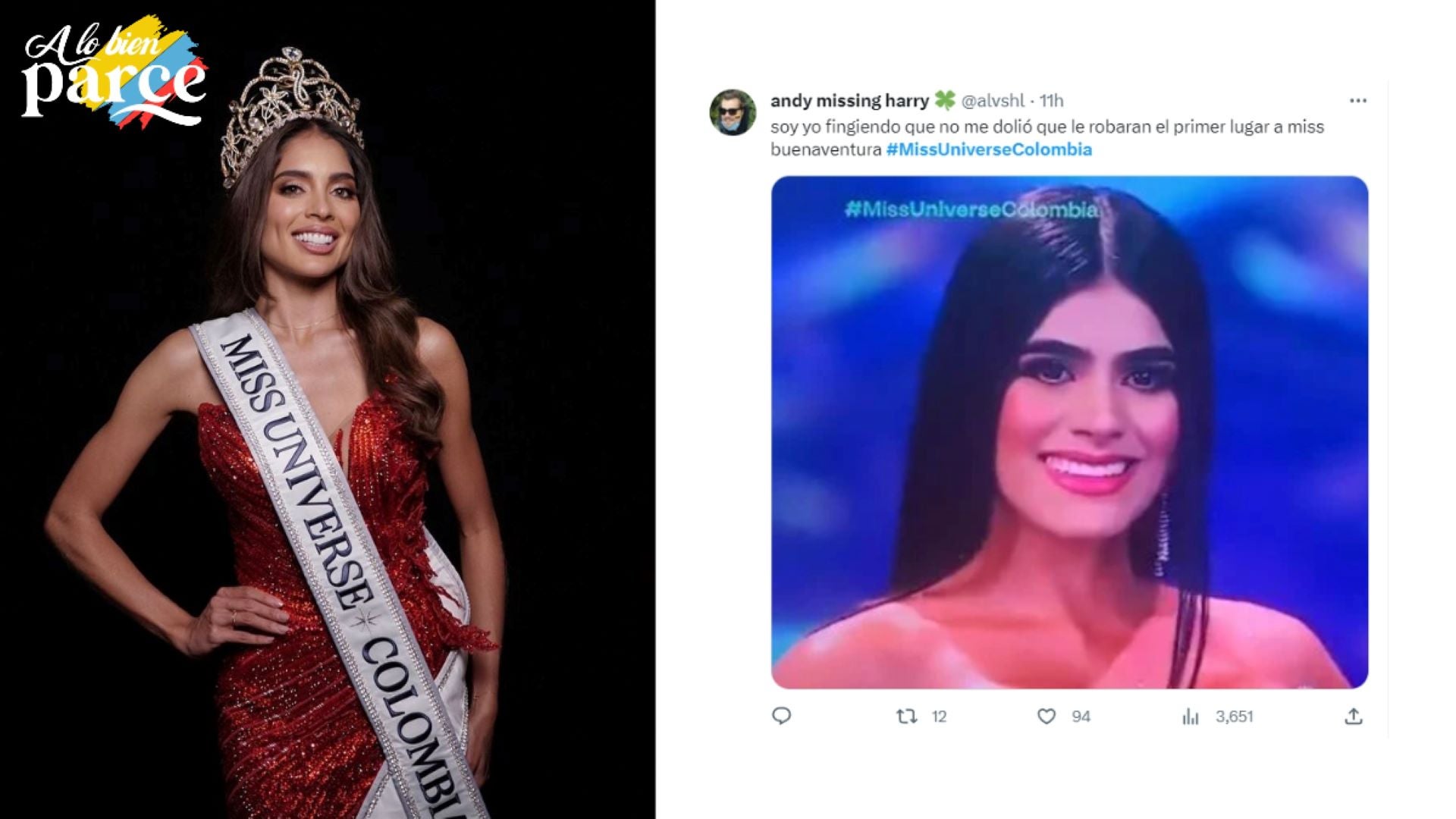 Collage de memes que representan momentos graciosos de Miss Universo Colombia